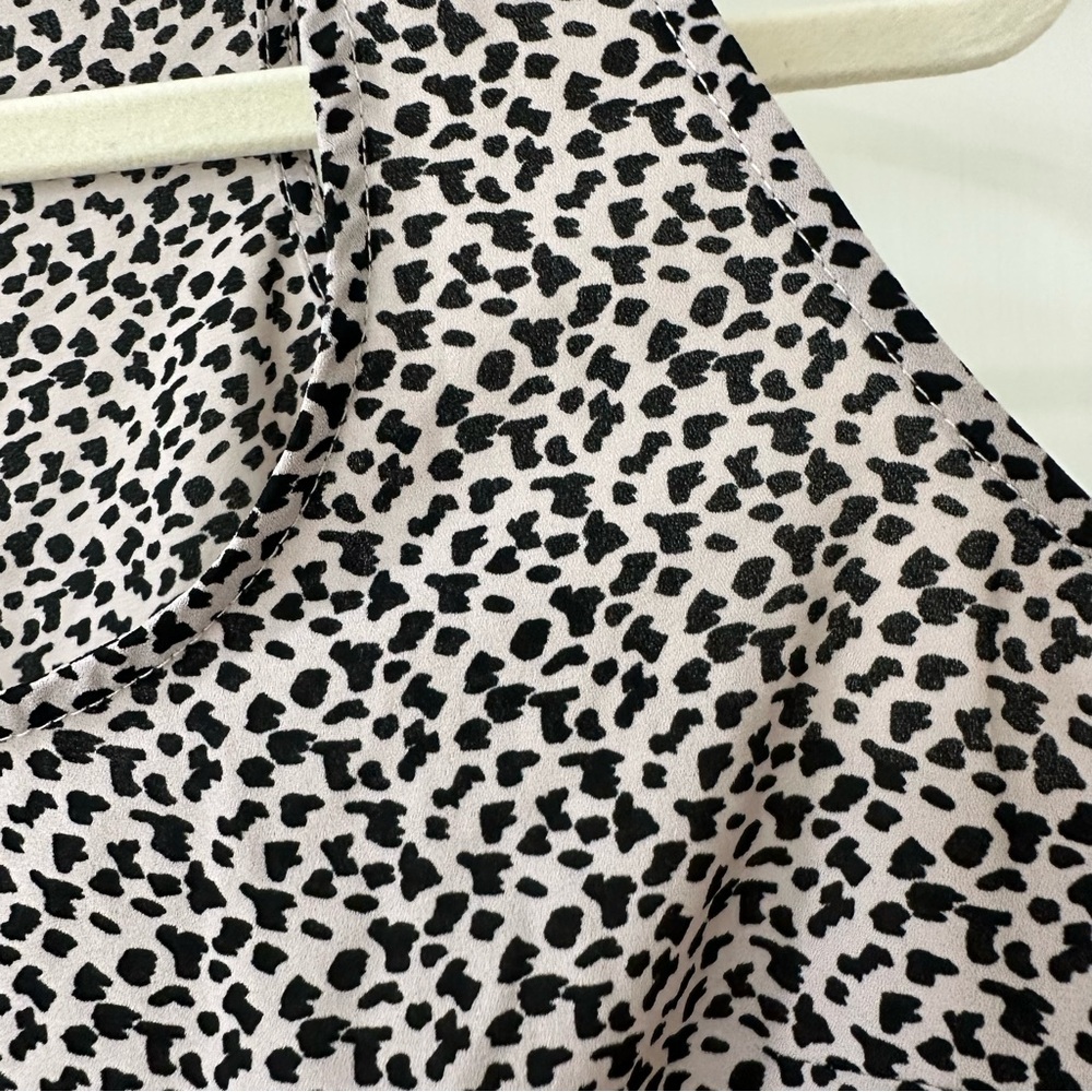 CAbi Black and White Leopard Print Racerback Tank Top, Size S - Picture 6 of 9